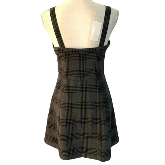 NWOT Abercrombie & Fitch Plaid Zipper Mini Dress - Picture 3 of 9